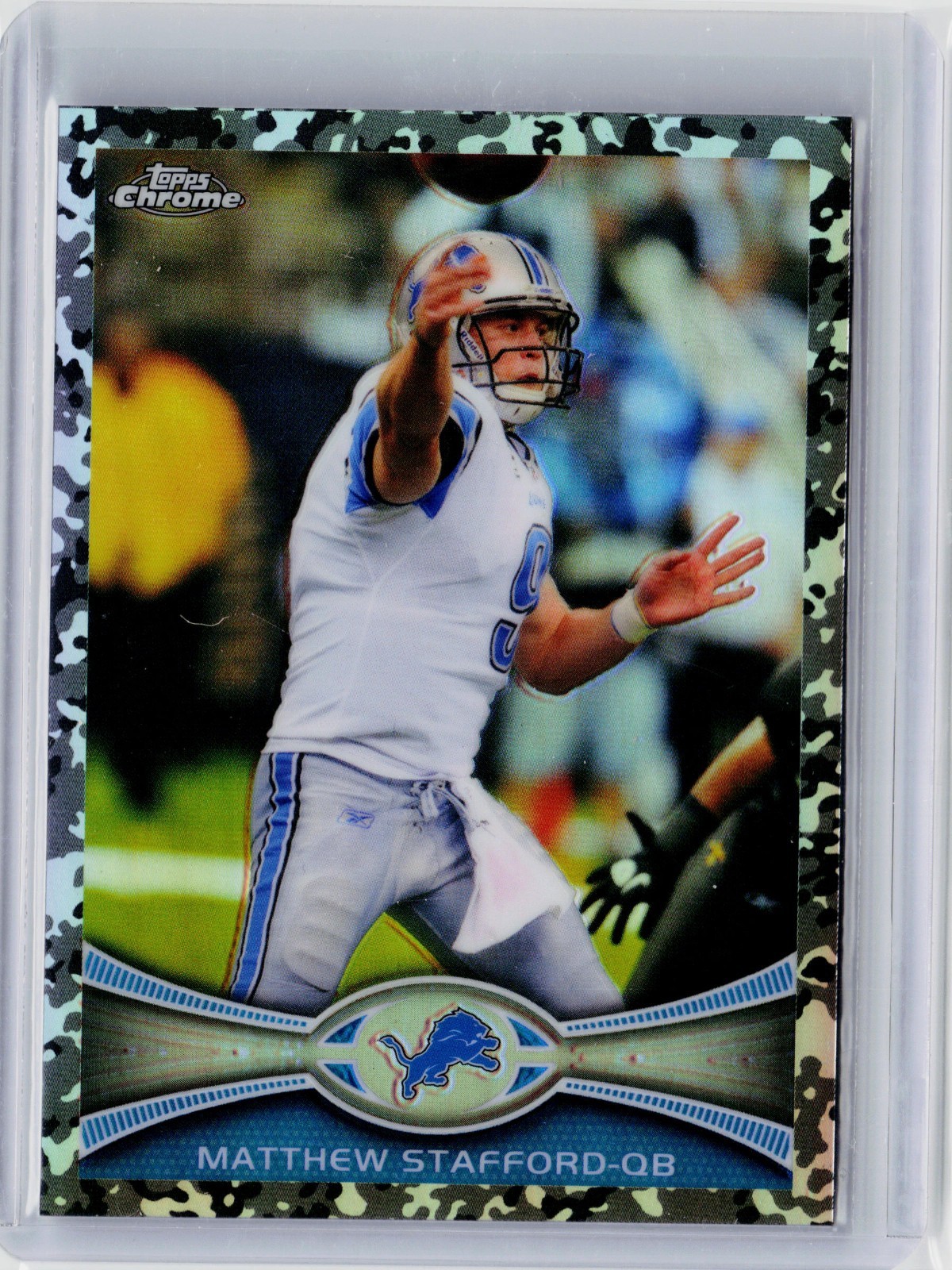 2012 TOPPS CHROME CAMO REFRACTOR #126 - MATTHEW STAFFORD #ED 212/499