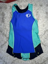 Pearl Izumi Elite Pursuit Medium Race Fit Tri Tank Blue Aero Triathlon EUC