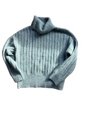 William Rast Women  s Green Ribbed Turtleneck Sweater Size S Small - Worn once