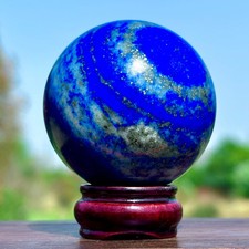 259G Natural Lapis lazuli jasper Quartz Sphere Crystal Ball Reiki Healing