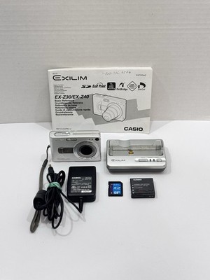 CASIO EXILIM EX-Z30 3.2MP Compact Digital Camera Silver With Charger Manual SD