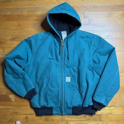 Vintage Rare Aqua Teal Carhartt Jacket J04 AQU JR132 Size XL