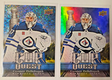 Connor Hellebuyck Cup Quest Regular, Speckle 2025-26 Upper Deck Series 1