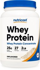 Whey Protein Concentrate (Unflavored) 2LBS - Gluten Free & Non-GMO 14.89 per gallon