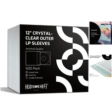 500 Pack of Flexible Anti-Static Vinyl Record Sleeves - Protect Your Albums