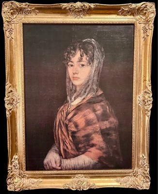 Framed Hand-Finished Goya Reproduction  Señora Sabasa García    Gilt Frame
