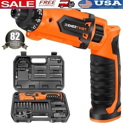 Cordless Screwdriver 8V Motor 10Nm Torque 21 Clutch LED Light Accessories New