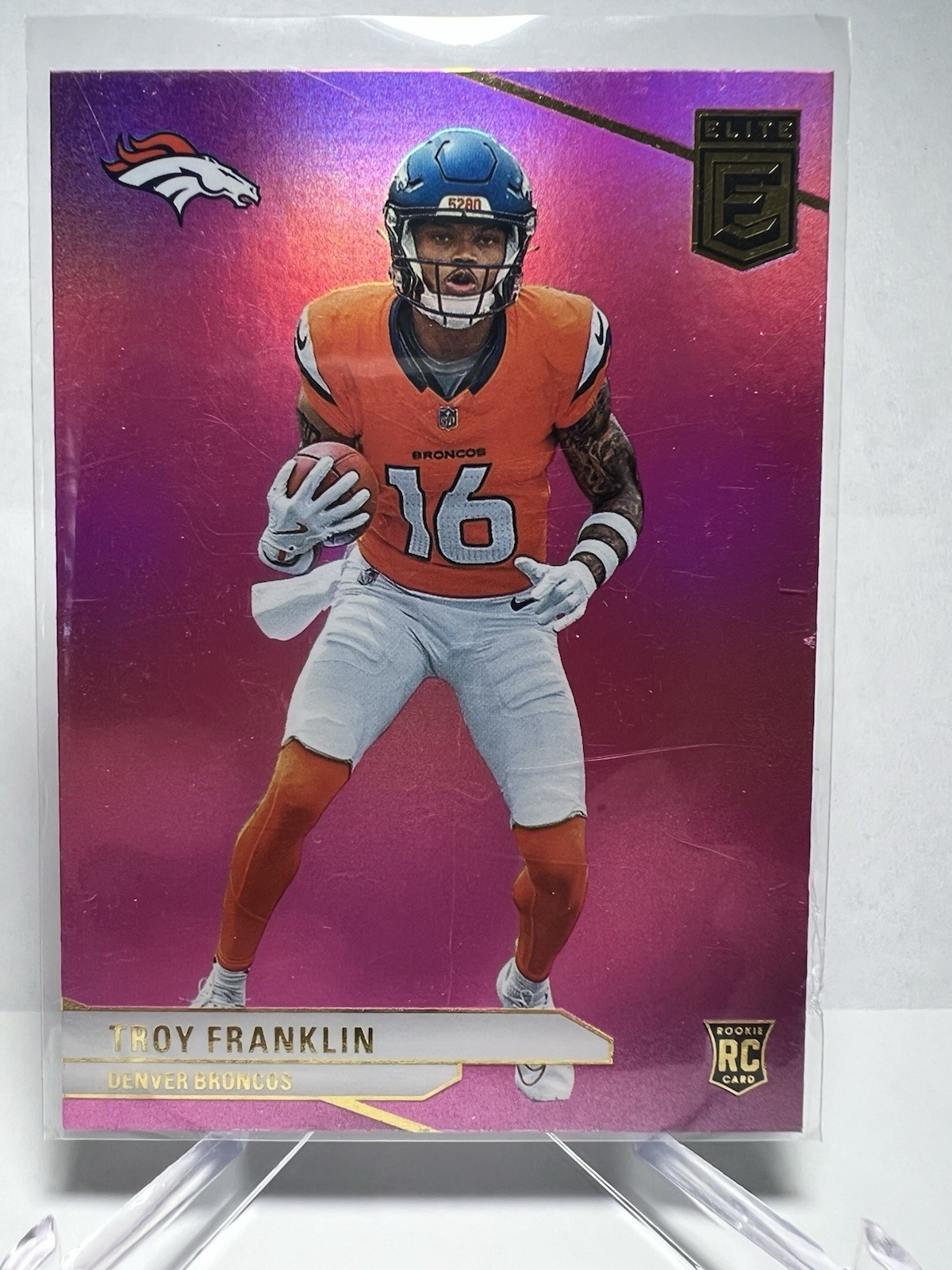 2024 Panini Donruss Elite - Rookies Troy Franklin #116 Pink (RC)