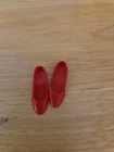 Vintage Barbie Skipper Doll Red Flat Shoes Marked Japan