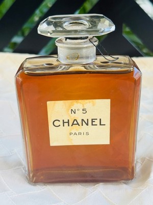 Chanel No 5 dot label  factice Perfume Glass Bottle & Stopper Pre-1951 Markings