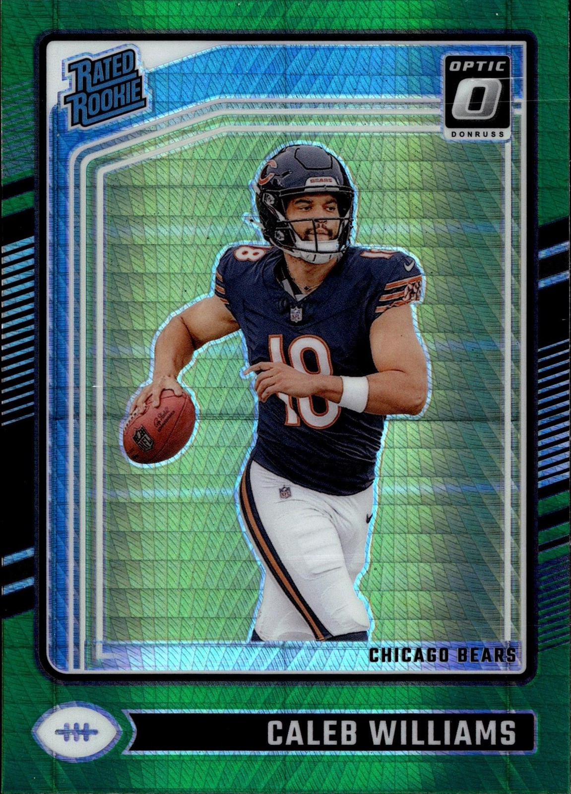 2024 Donruss Optic Green Hyper Caleb Williams Card #201