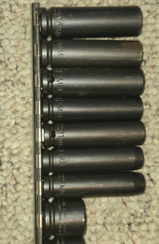 ~Proto 3/8 Drive ~17Pc. ~Metric Standerd&Deep Socket Set - 6 Point - Image 3 of 4
