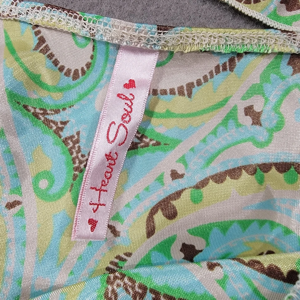 Heart & Soul 佩斯利迷彩上衣蕾丝装饰波西米亚背心衬衫婴儿娃娃特大号  — 第 4/4 张图片