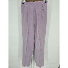 Vintage Haband Womens Sz 8 High Waist Pull On Corduroy Pants Light Purple