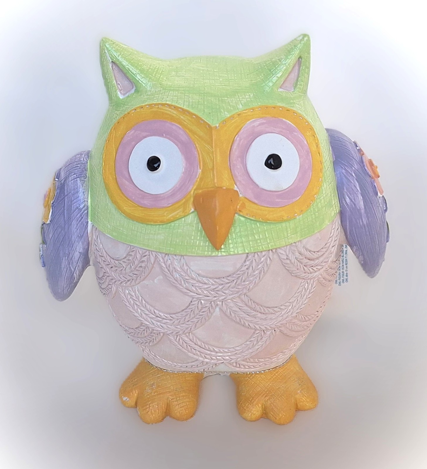 Tirelire hibou figurine statuette animaux oiseau déco 15 cm