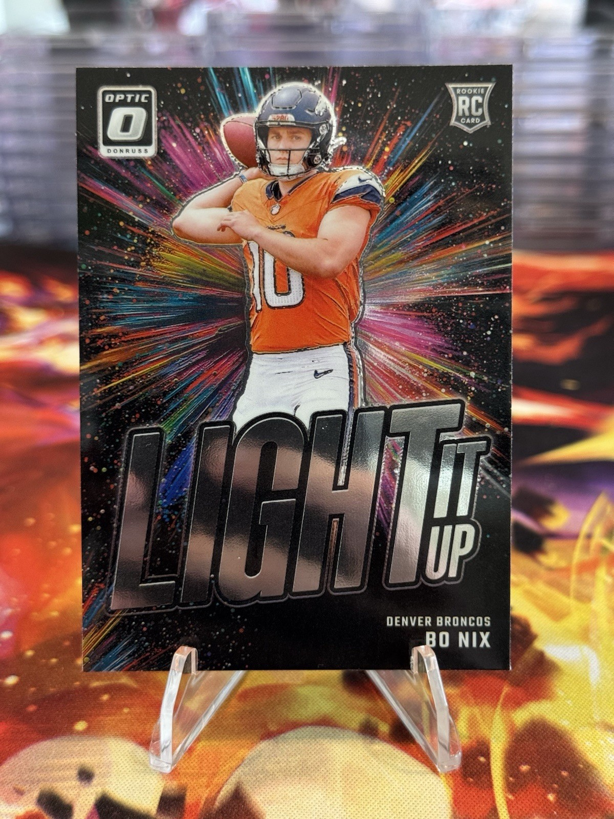 2024 Panini Donruss Optic - Light It Up Bo Nix #6 (RC)