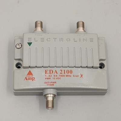 Electroline EDA2100 1-port Low Noise CATV Amplifier +15dB