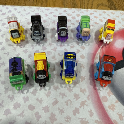 Thomas And Friends Mini Micro Trains, DC Superheroes, Lot Of 9