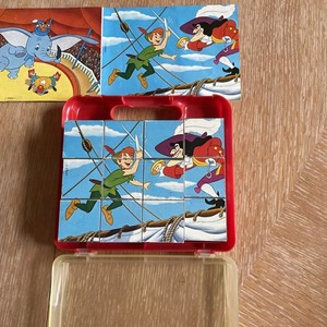VTG Disney Picture Block Puzzle 6 Scenes Clementini 80's  Peter Pan, Alice, more