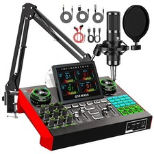 Professional Podcast Equipment Kit with Live Sound Mixer