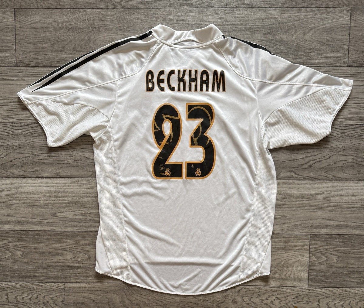 Real Madrid #23 BECKHAM 2004 2005 Home Football Jersey Shirt M