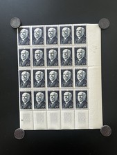 🇫🇷 France  Feuille 20 Raymond Poincaré 1950 n°864 neuf ** MNH sheet