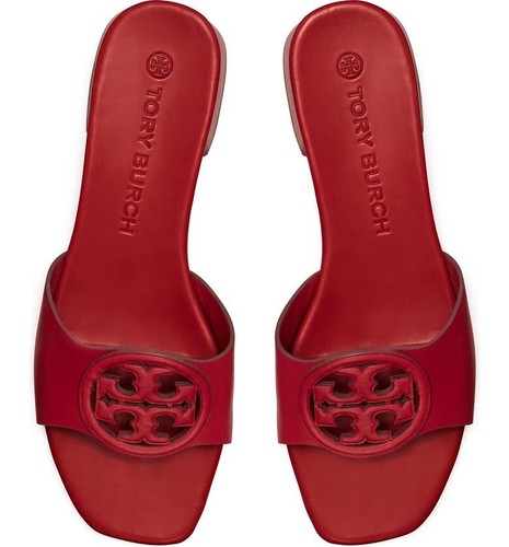 Tory Burch BombÃ© Miller Slide Sandal Tory Red Leather Womenâs 7 New 298 | eBay
