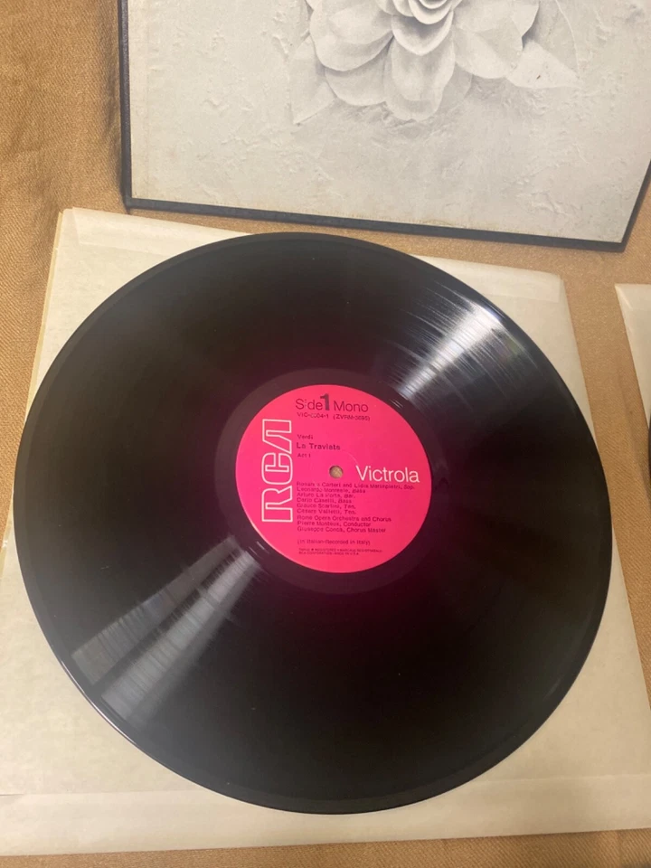 Verdi La Traviata Carteri Valletti Warren Monteux 2 LP Box Set EX/M RCA VIC-6004 - Image 3 of 4