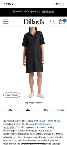 Lauren Ralph Lauren Denim Shift Kurzarm Hemdkleid mit Punktkragen XS Neu mit Etikett - Bild 4 von 11
