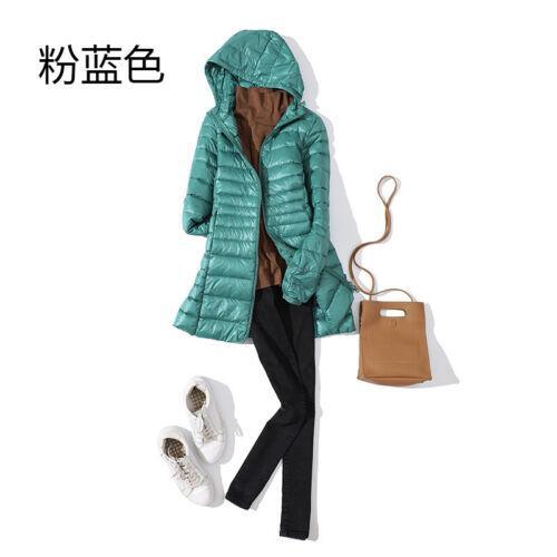 Damen Freizeit Kapuzenjacke Winter Reißverschluss Puffer warm schmale Passform Daunenmantel Übergröße - Bild 24 von 24