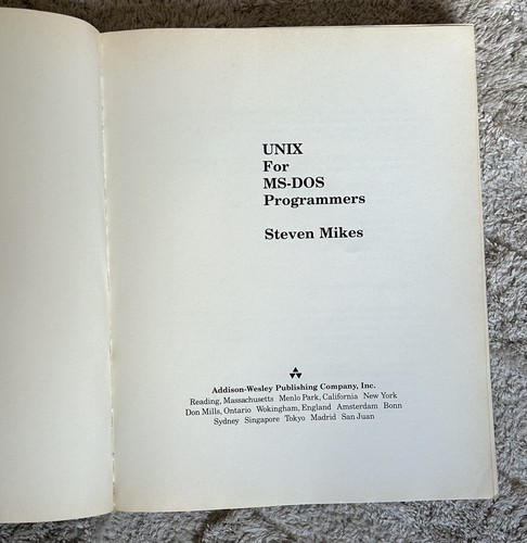 UNIX for MS-DOS Programmers, Mikes 1989 1st/2nd Vintage Computer Science FREE PP - 第 3/9 張圖片