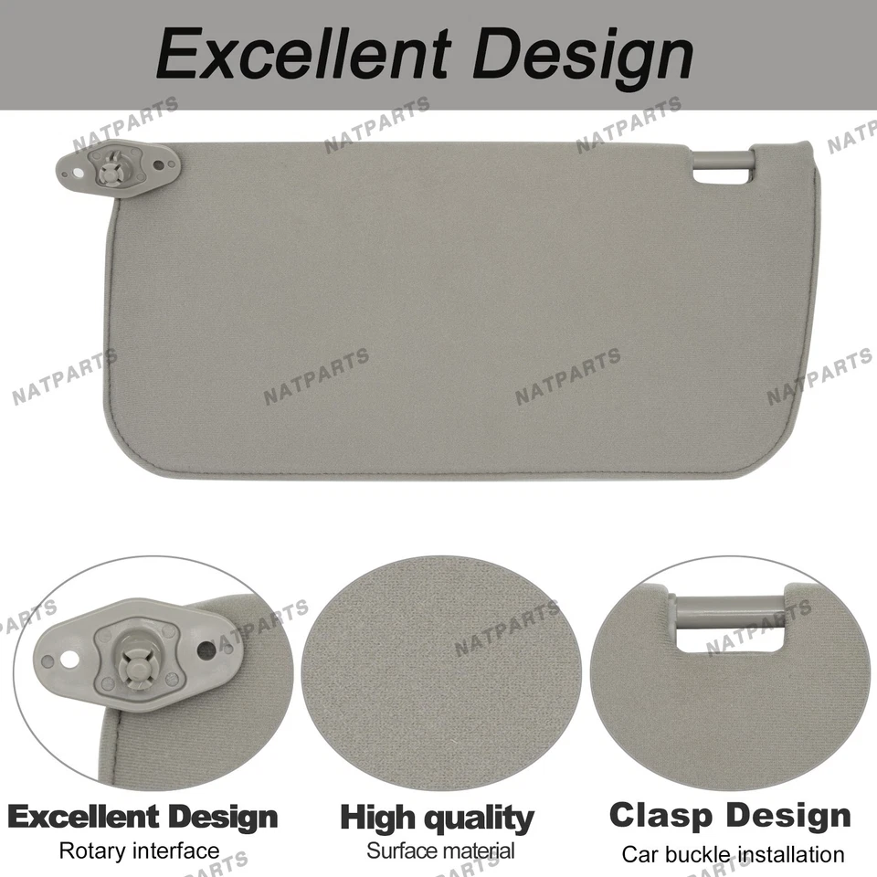 Left Driver Side Sun Visor Fits for Nissan Frontier Xterra 1998-2004 96401-7Z803 - Image 3 of 4