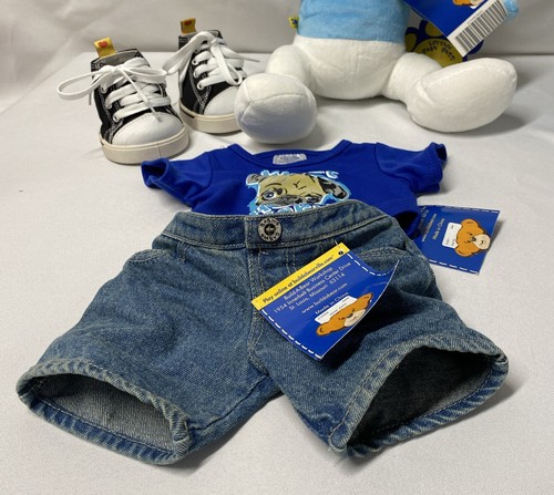 Build-a-Bear Workshop - Smurf and Smurfette With Clothes And Shoes New With Tags - Picture 5 of 5