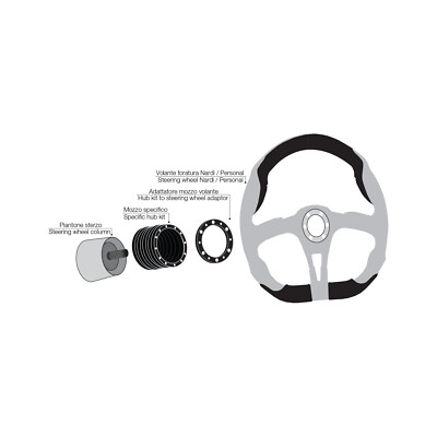 Adattatore Mozzo Volante Simoni Racing 1010 - Per Volanti Nardi/Personal Su Forature Momo - Foto 4