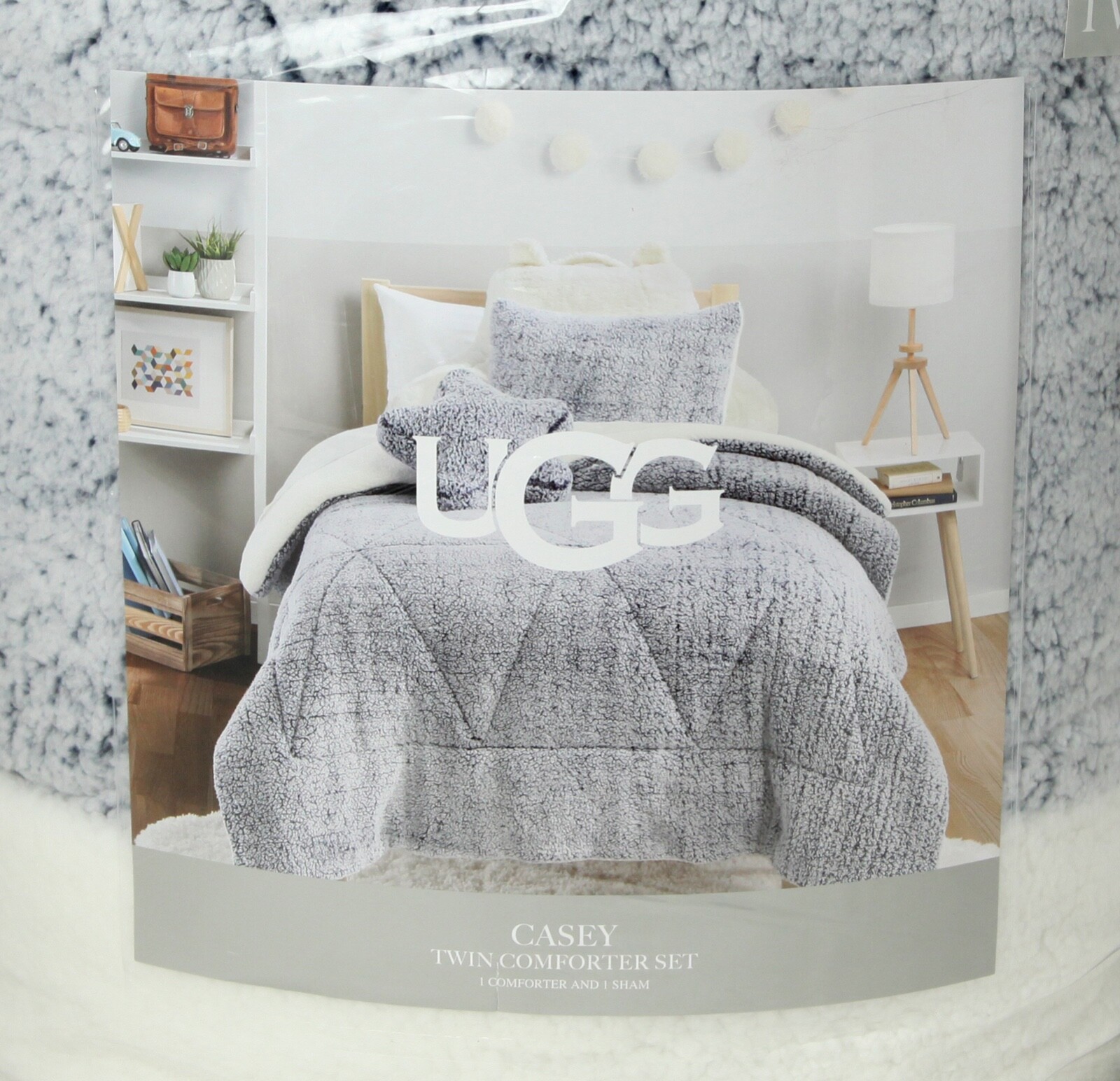 UGG CASEY Twin Comforter Set Sherpa blue eBay
