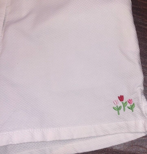 Gymboree vintage 2003 TIP TOE TULIP white woven tennis Shorts size 6 EUC - Picture 2 of 3