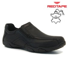 MENS RED TAPE LEATHER SHOES SLIP ON DRIVING SMART CASUAL WALKING TRAINERS SIZE
