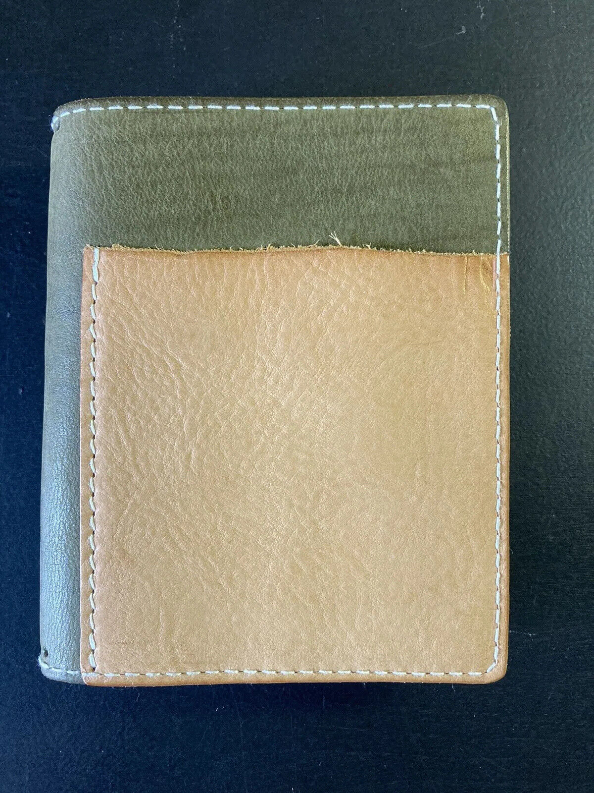 LeRight LeCow A6 leather matcha cover - ノート/メモ帳