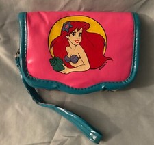 Vintage Disney The Little Mermaid Ariel 1990s Vinyl Wallet wristlet purse