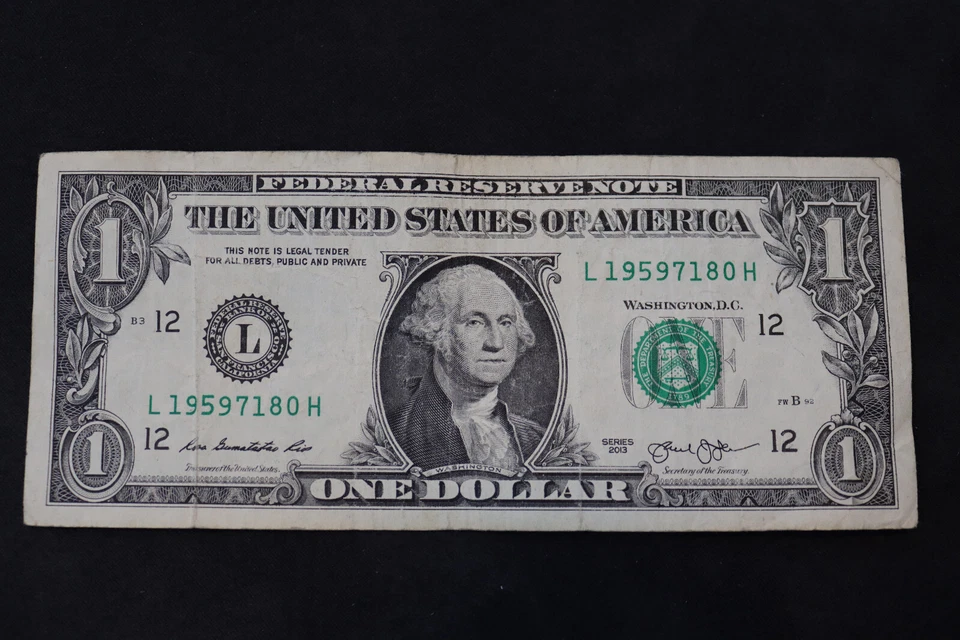 [JULY 18, 1959] ONE DOLLAR FANCY BIRTHDAY NOTE  SN L 19597180 H - Image 2 of 3