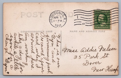 Lyman Gymnasium Swimming Pool Brown University Providence Rhode Island RPPC G15 - Picture 2 of 2