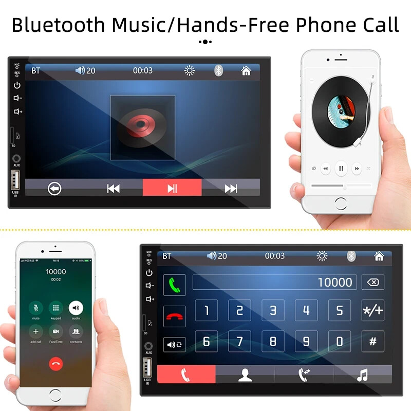 Autoradio 7" Touch Screen MP5 Lettore Multimediale Bluetooth USB Mirror Link FM - 4