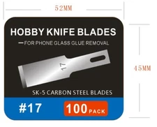 100 Pack Hobby Blades Set No 17 Craft Knife Blade Refill Hobby Knife Replacement