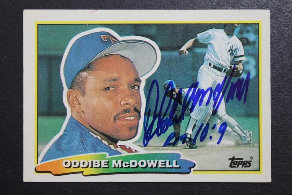 Oddibe McDowell Texas Rangers Autographed 1988 Topps BIG #198 Signed Card - Image 3 of 4