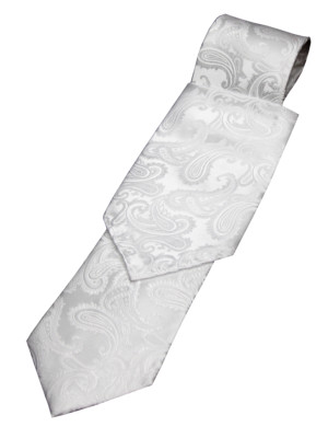 Barry.Wang Mens Classic White Floral Jacquard Silk Waistcoat Vests Handkerchief Party Wedding Tie Vest Suit Pocket Square Set - 200000343