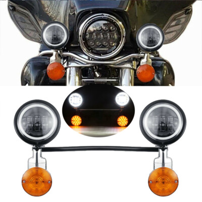 LED Driving Passing Turn Signal Spot Light Bar For Harley Touring