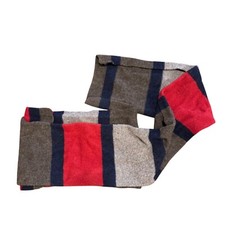 Gap 100 Lambswool Striped Scarf In Red/Gray/Black