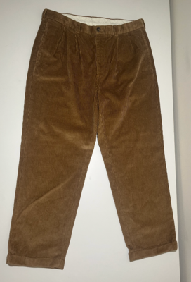 Pantalon Brooks Brothers Femme – Taille 4 – Marron Velours Côtelé – Jambe Droite