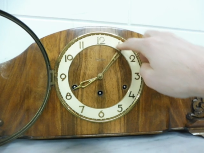 Antique German Mantel Clock Desk Clock Restored Vintage 1920s