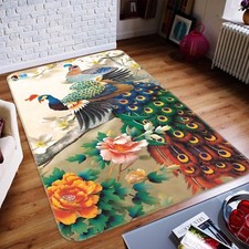 3D Paint Peacock 66 Non Slip Rug Mat Room Mat Quality Elegant Photo Carpet CA